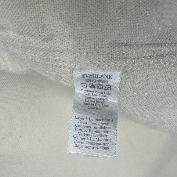 Everlane‎ Women's Bone The Cross Back Canvas Apron Mini Dress L/C40 - Picture 9 of 15